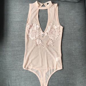 Revamped Beige Sheer Bodysuit!